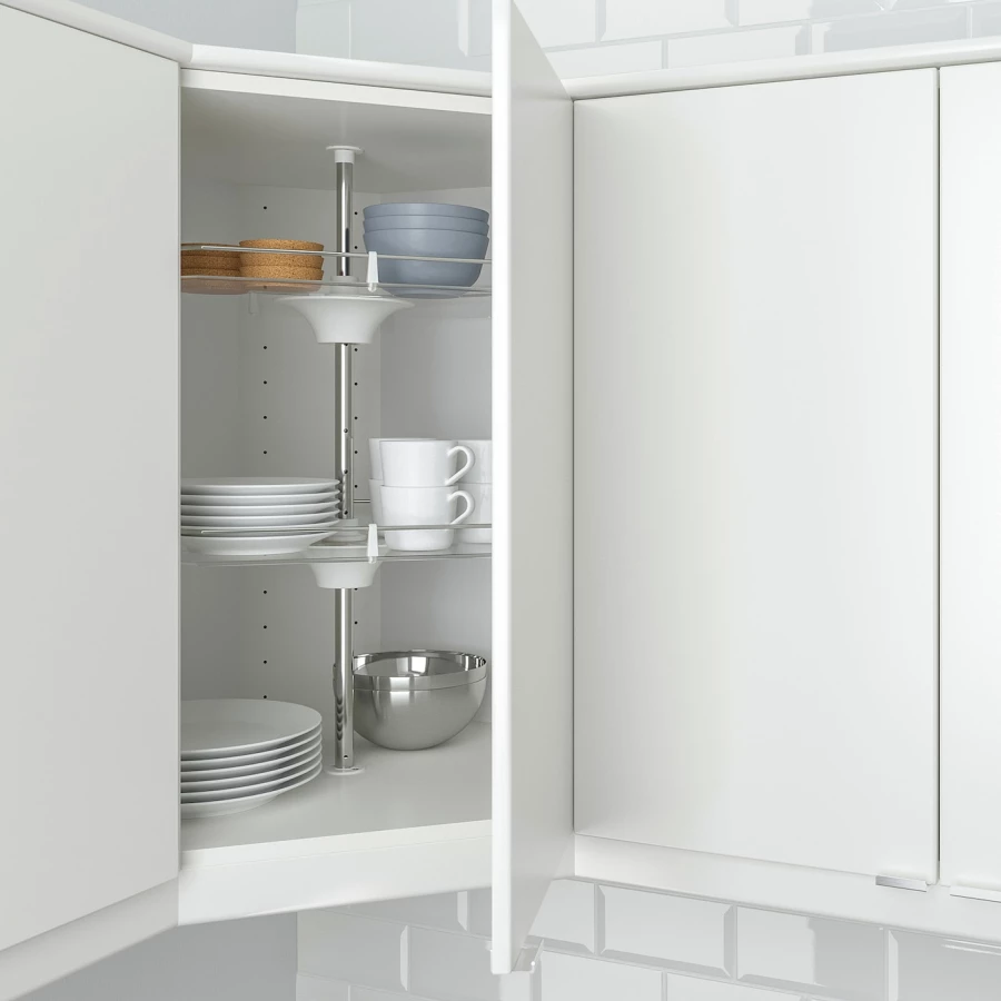 Карусель для углового навесного шкафа -  UTRUSTA IKEA/ УТРУСТА ИКЕА, 57 см, белый (изображение №3)