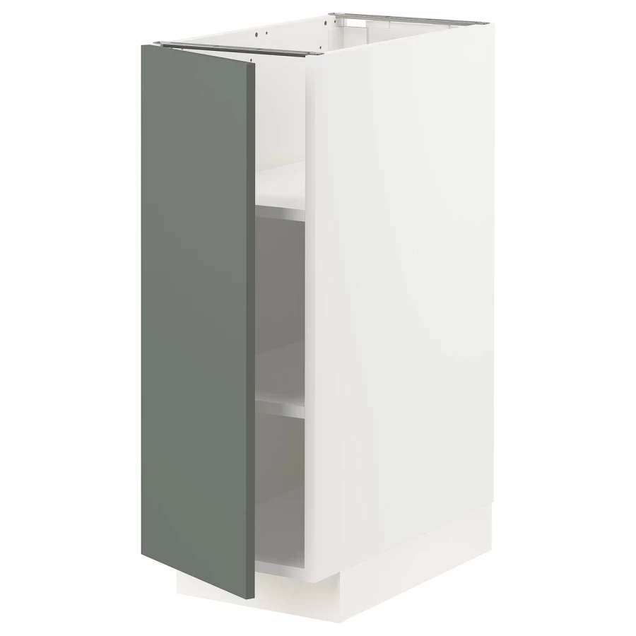 Напольный кухонный шкаф  - IKEA METOD, 88x62x30см, серо-зеленый, МЕТОД ИКЕА (изображение №1)