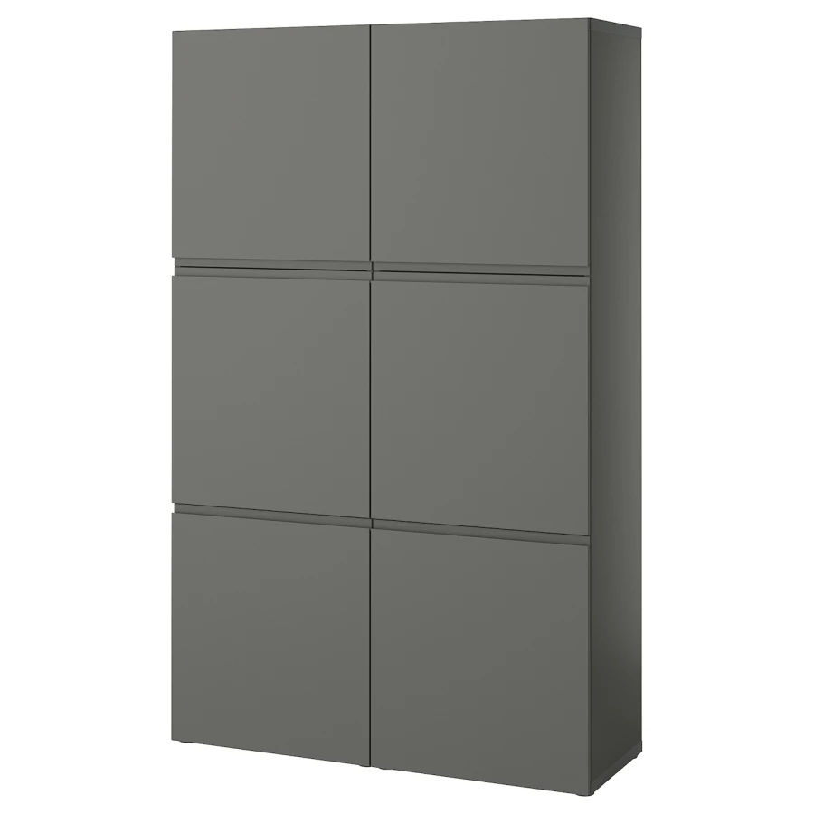 Комбинация для хранения - BESTÅ/ BESTА IKEA/ БЕСТА/БЕСТО ИКЕА, 193х120 см, темно-серый (изображение №1)