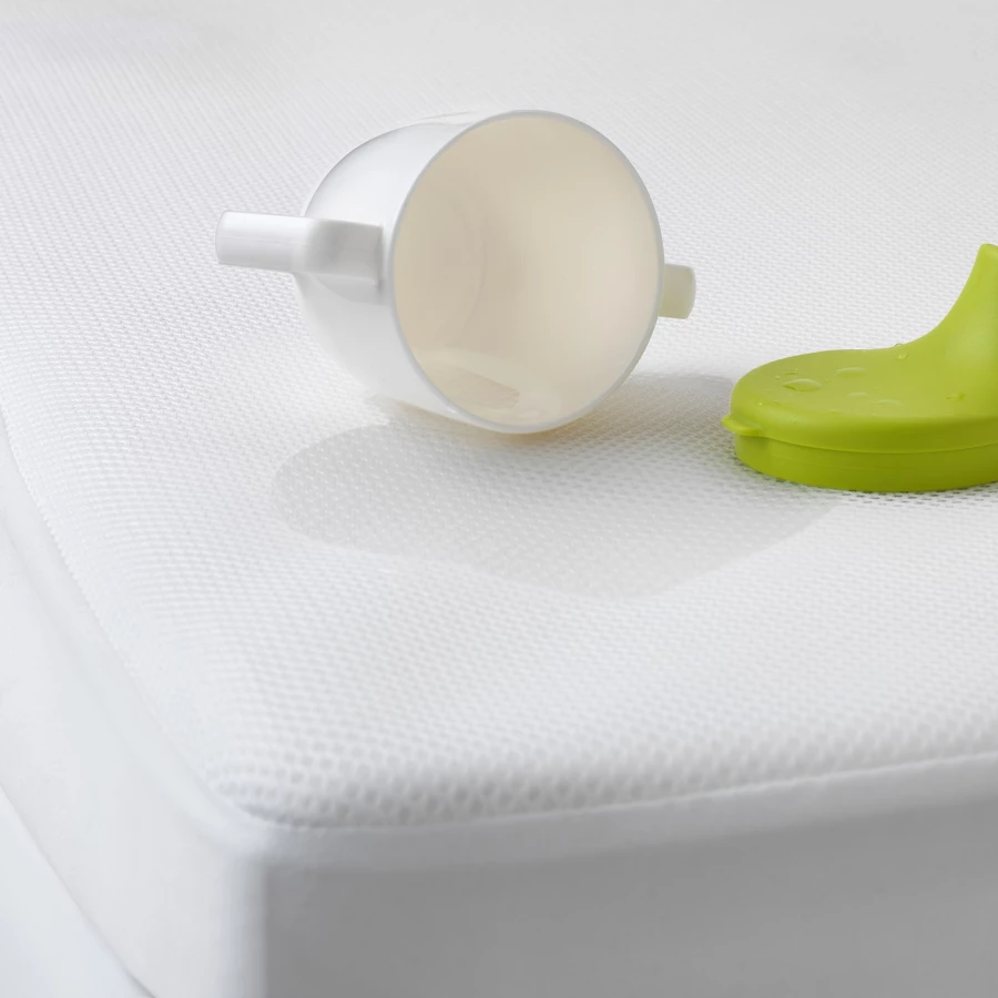 Наматрасник для детской кровати - LENAST IKEA/ ЛЕНАСТ ИКЕА, 60x120 см,  белый (изображение №3)