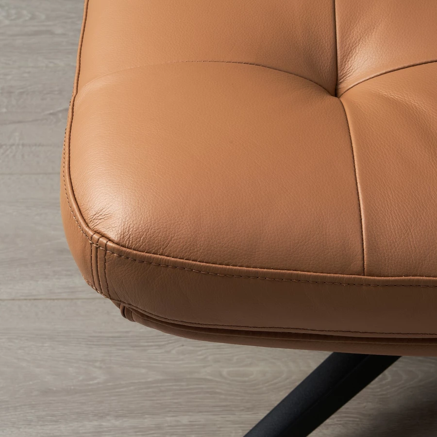Кресло и пуф - IKEA HAVBERG, 66х99х92 см, оранжевый, ХАВБЕРГ ИКЕА (изображение №4)