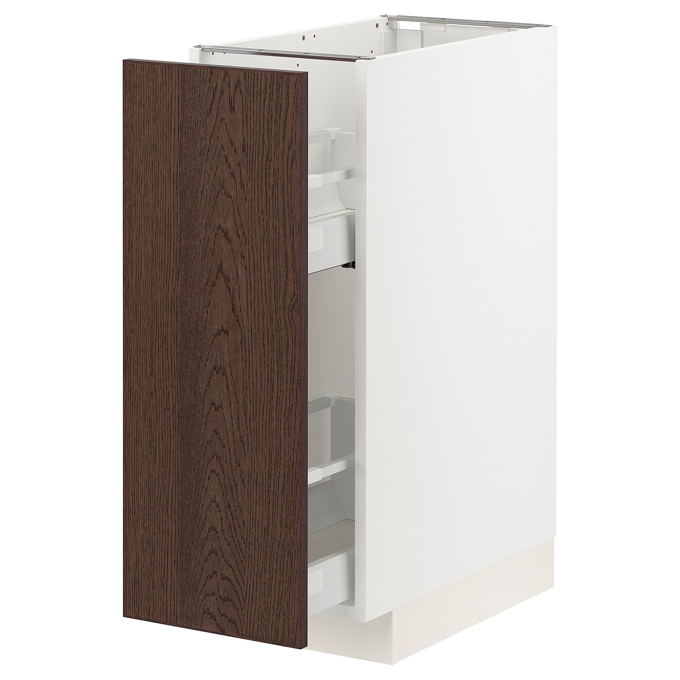 Напольный шкаф - METOD / MAXIMERA IKEA/ МЕТОД/ МАКСИМЕРА ИКЕА,  88х30 см, белый/коричневый