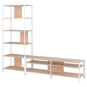 Шкаф для ТВ - IKEA JÄTTESTA/JATTESTA, 240x40x194см, коричневый/светло-коричневый, ЯТТЕСТА/ЙЕТТЕСТА ИКЕА