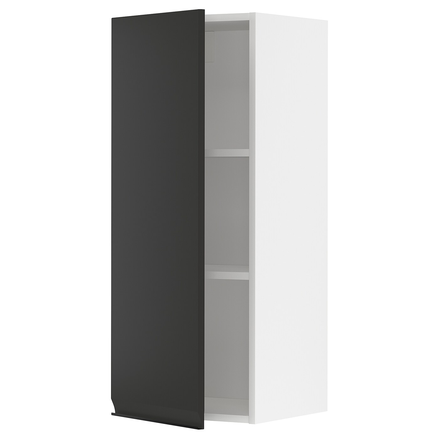 Навесной шкаф с полкой - METOD IKEA/ МЕТОД ИКЕА, 100х40 см, белый/черный