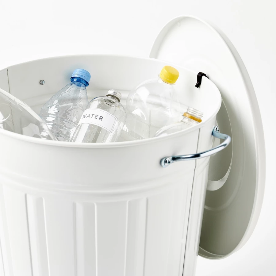 Корзина для мусора - IKEA KNODD, 40л, белый, КНОДД ИКЕА (изображение №2)