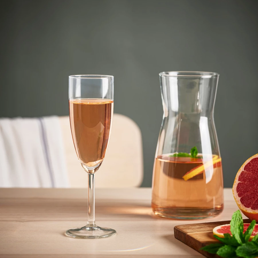 Набор бокалов для шампанского, 6 шт. - IKEA SVALKA, 210 мл, прозрачное стекло, СВАЛКА ИКЕА (изображение №7)