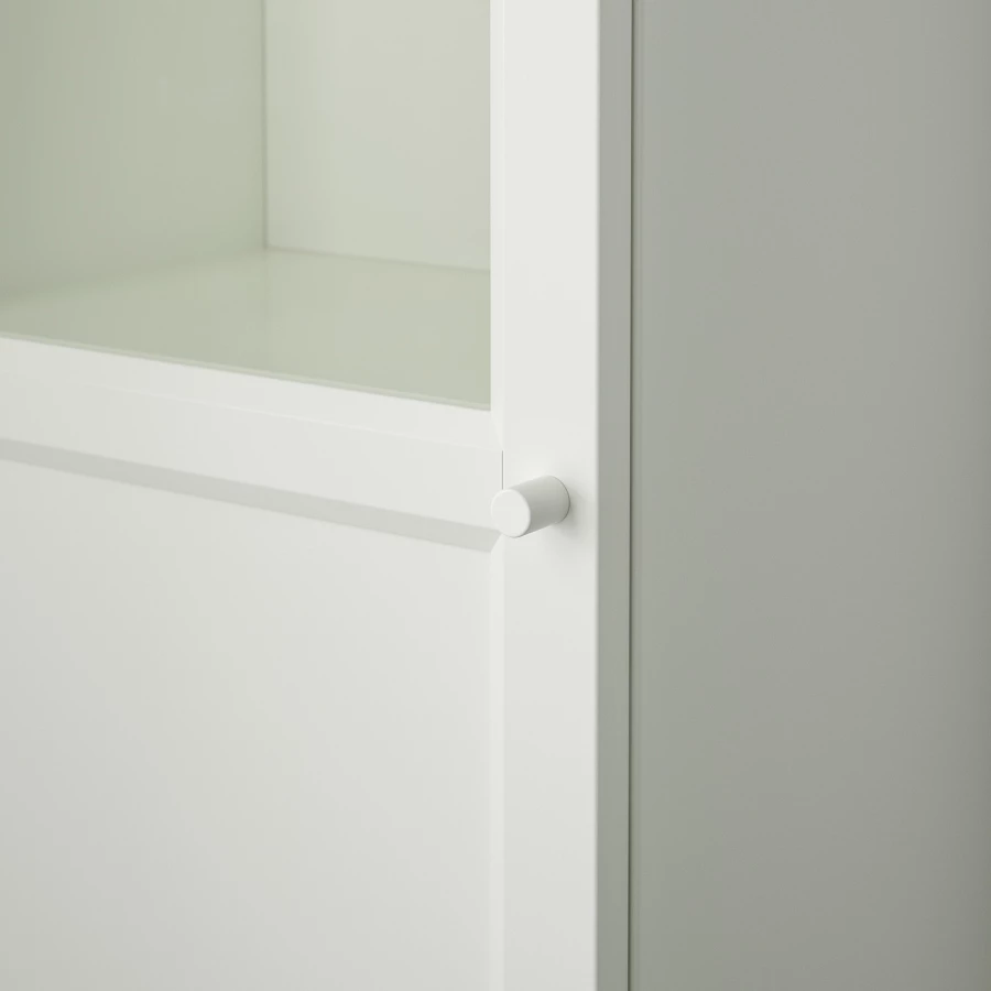 Книжный шкаф с дверью - BILLY/OXBERG IKEA/БИЛЛИ/ОКСБЕРГ ИКЕА, 42х40х202 см, белый (изображение №3)