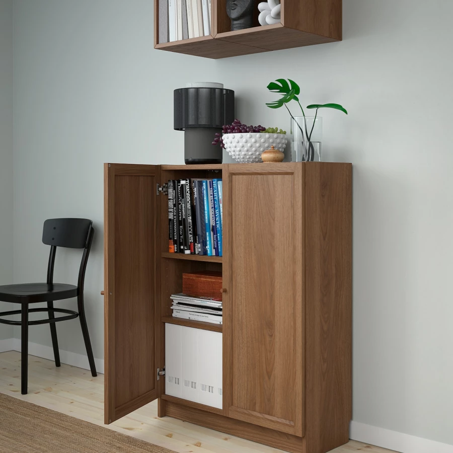 Книжный шкаф -  BILLY / EKET IKEA/ БИЛЛИ/ ЭКЕТ ИКЕА,коричневый (изображение №3)