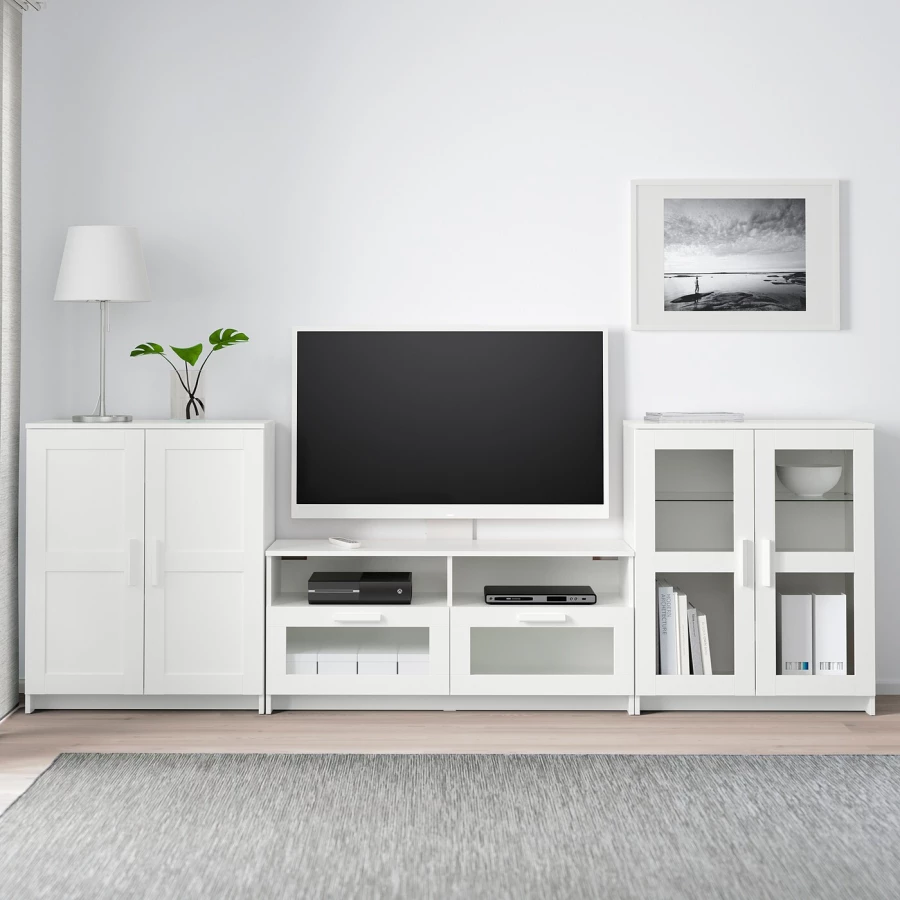 Комбинация для хранения  - IKEA BESTÅ/BESTA, 276x41x95см, белый, БЕСТО ИКЕА (изображение №2)