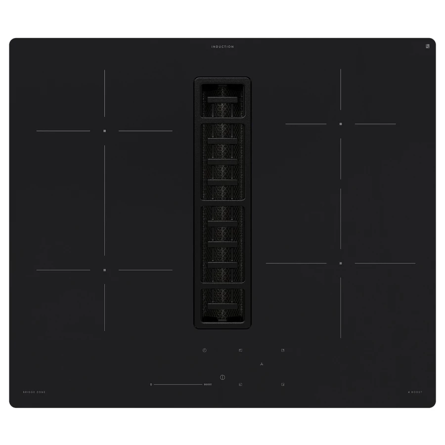 Индукционная варочная панель - FÖRDELAKTIG / FОRDELAKTIG IKEA/ ФОРДЕЛАКТИГ ИКЕА,  60 см, черный (изображение №1)