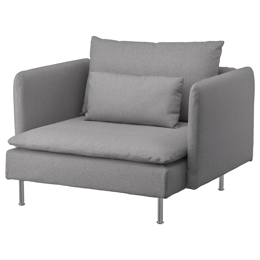 Кресло - IKEA SÖDERHAMN/SODERHAMN, 105х99х83 см, серый, СЁДЕРХАМН ИКЕА (изображение №1)