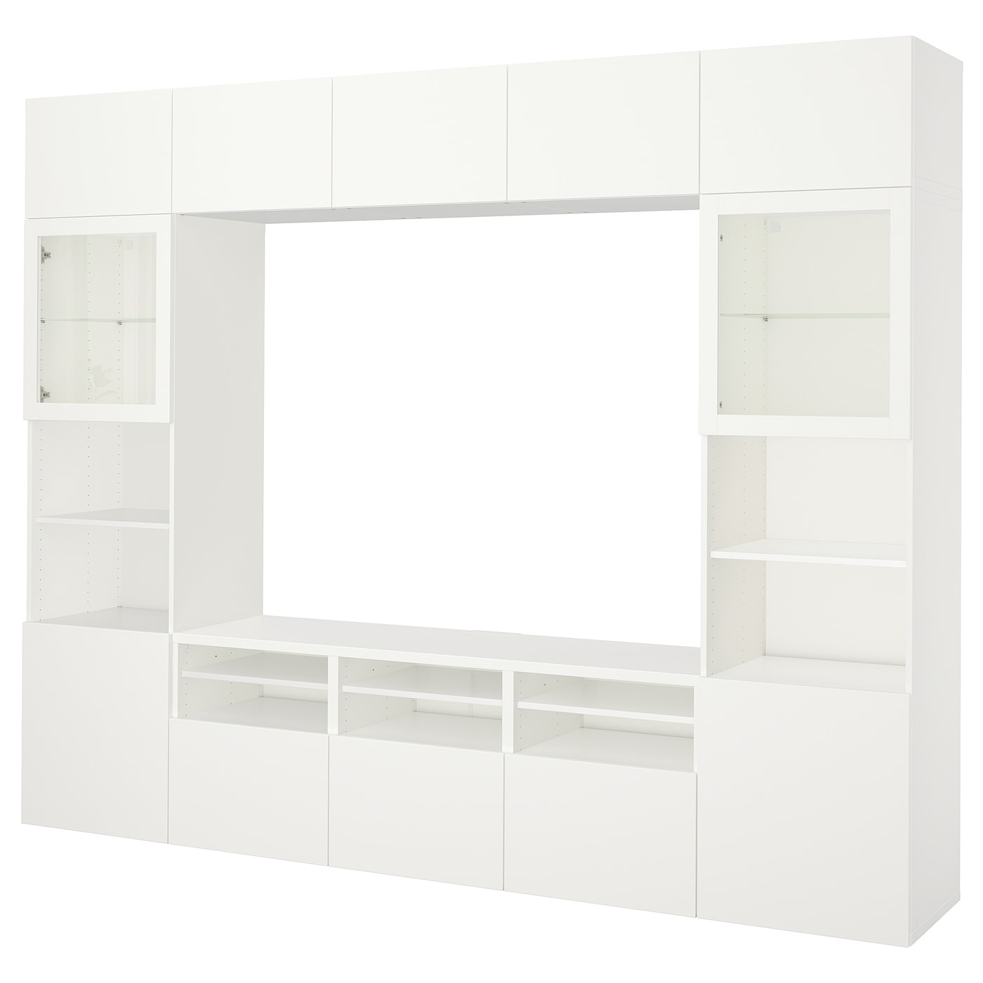 Комплект мебели д/гостиной - IKEA BESTÅ/BESTA, 231x42x300 см, белый, БЕСТО ИКЕА