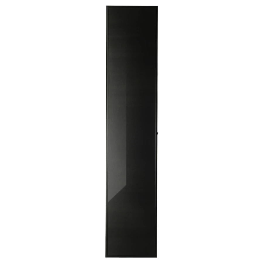 Стеклянная дверь - IKEA HÖGBO/HOGBO/ХЁГБО ИКЕА, 192х40 см, черный глянцевый (изображение №1)