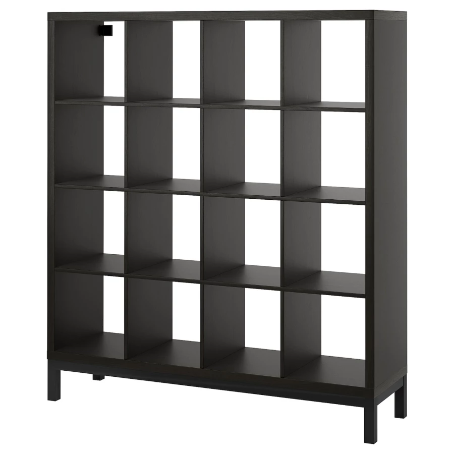 Стеллаж - IKEA KALLAX, 147х39х164 см, черно-коричневый/черный, КАЛЛАКС ИКЕА (изображение №1)