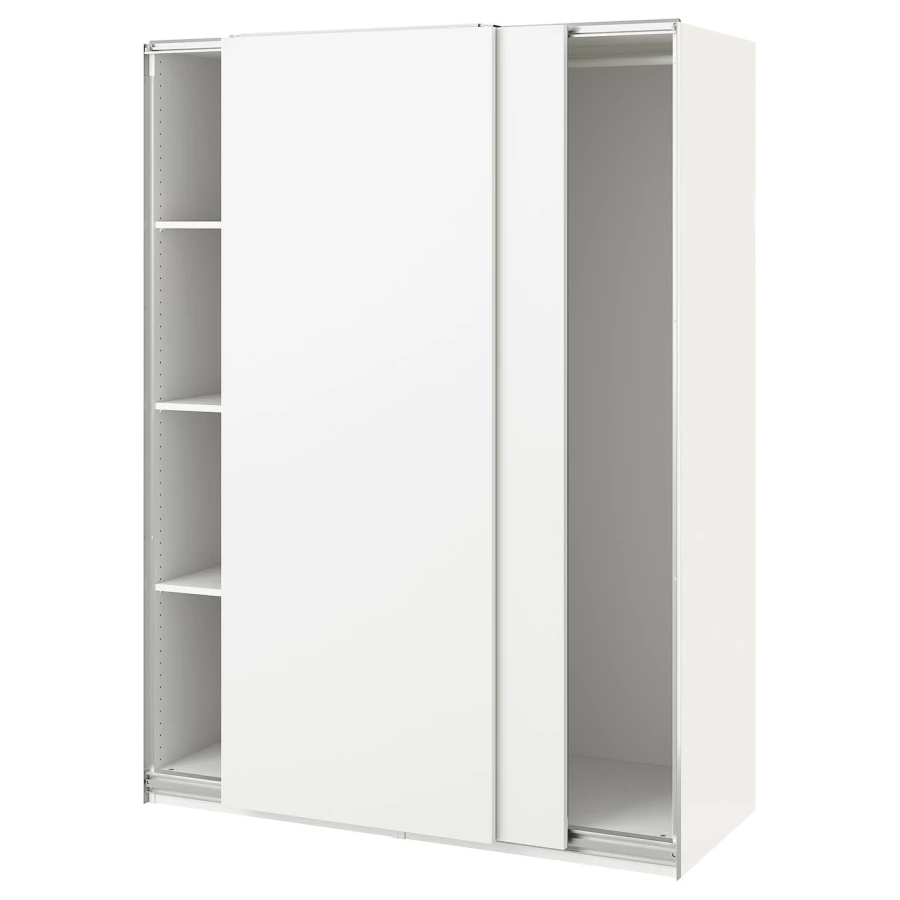 Шкаф-купе - IKEA PAX/HASVIK/ПАКС/ХАСВИК ИКЕА, 150x66x201 см, белый (изображение №1)