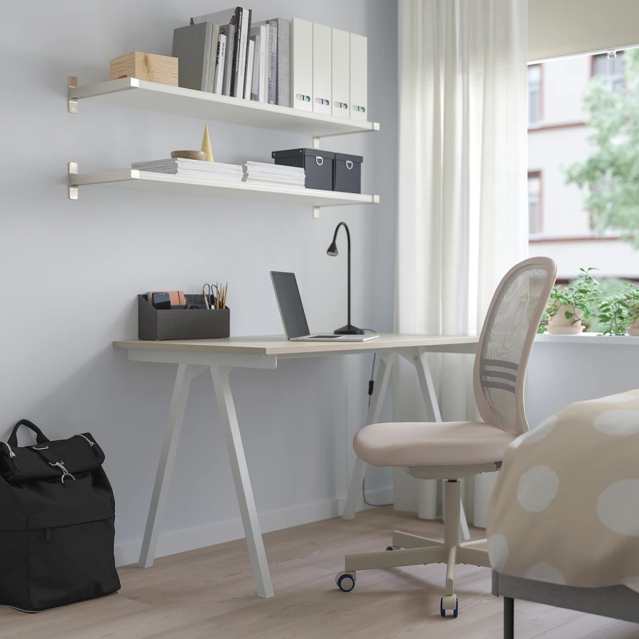 Письменный стол - IKEA TROTTEN, 120х70 см, белый/бежевый, ТРОТТЕН ИКЕА (изображение №6)