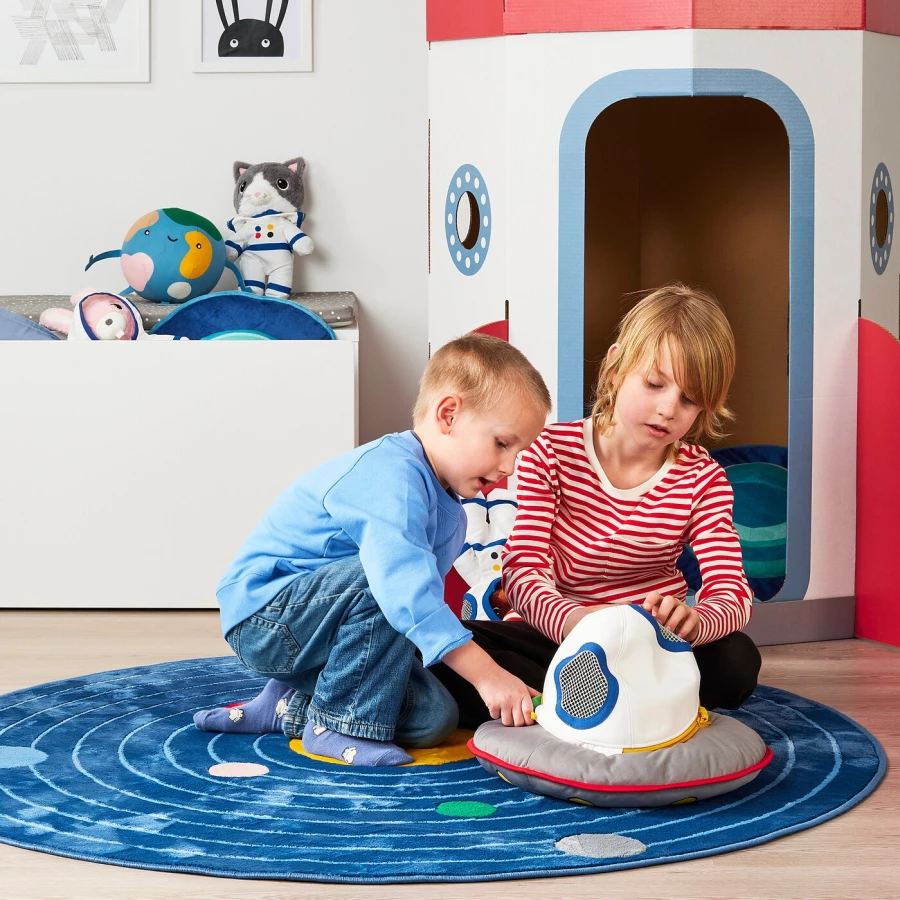 Мягкая игрушка космический корабль - IKEA AFTONSPARV/АФТОНСПАРВ ИКЕА, разноцветный (изображение №3)