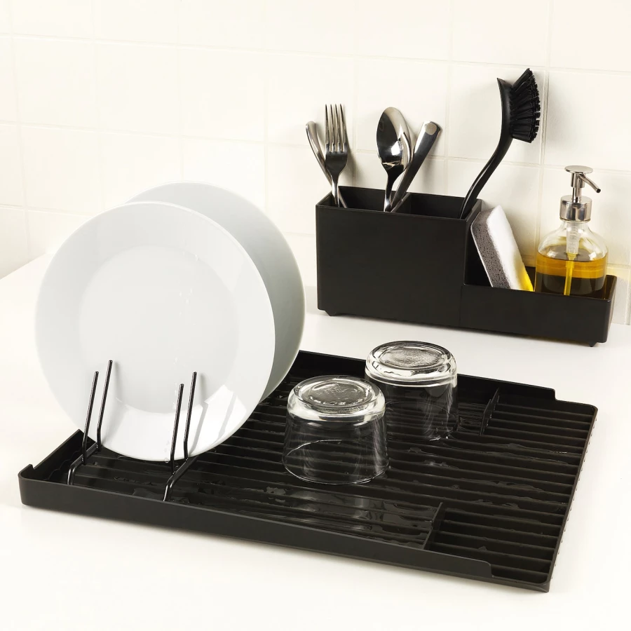 Сушилка для посуды - IKEA RINNIG, 31х40 см, черный, РИННИГ ИКЕА (изображение №9)