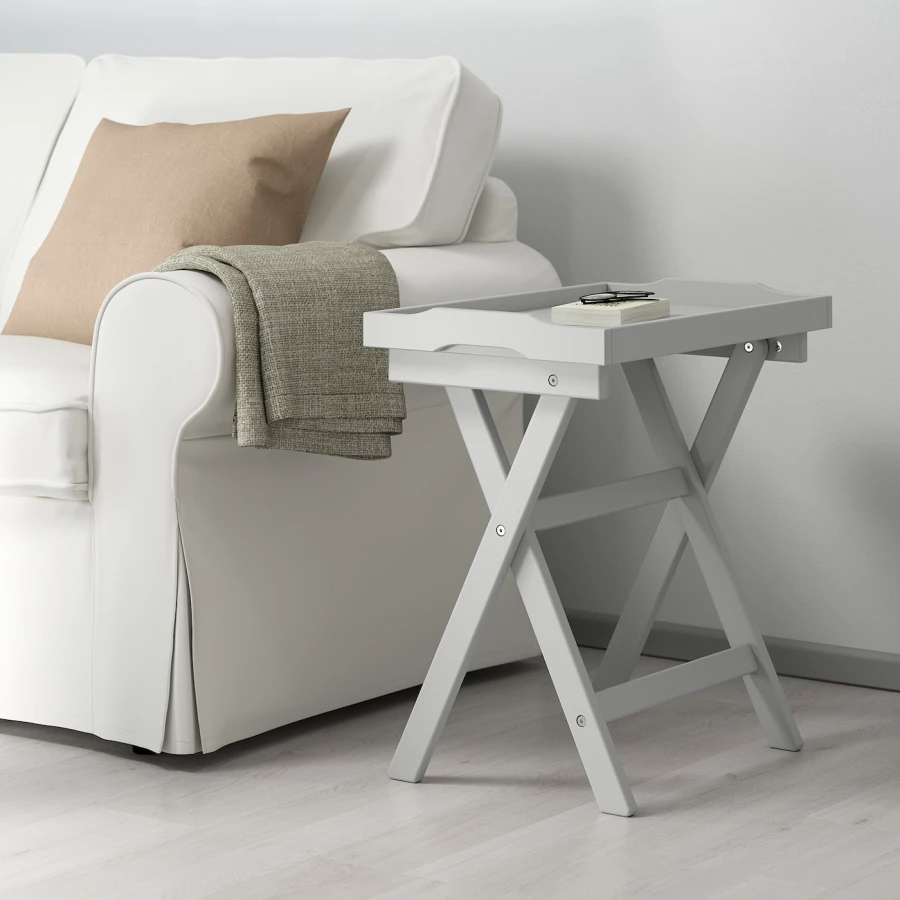 Стол сервировочный - IKEA MARYD/ИКЕА МАРЮД, 58х38х58 см, серый (изображение №2)