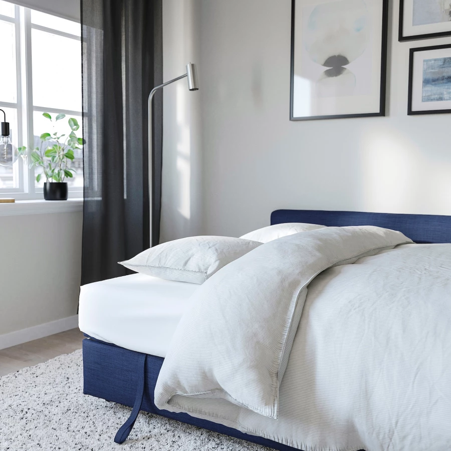 Угловой диван-кровать - IKEA FRIHETEN, 66x151x230см, синий, ФРИХЕТЭН ИКЕА (изображение №2)