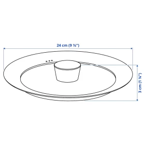 Второе фото. Крышка - IKEA KLOCKREN, 24см, прозрачный, КЛОКРЕН ИКЕА