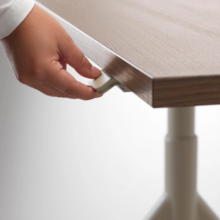 Стол и стул - IKEA IDÅSEN / GRUPPSPEL, 160х80 см, коричневый/белый, ИДОСЕН/МАТЧСПЕЛ ИКЕА (изображение №2)