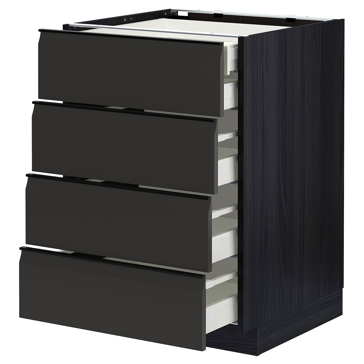 Напольный шкаф  - IKEA METOD MAXIMERA, 88x61,6x60см, черный, МЕТОД МАКСИМЕРА ИКЕА