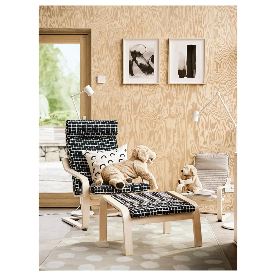 Ковер - IKEA BOGENSE/БОГЕНЗЕ ИКЕА, 195х133 см, бежевый/белый (изображение №6)
