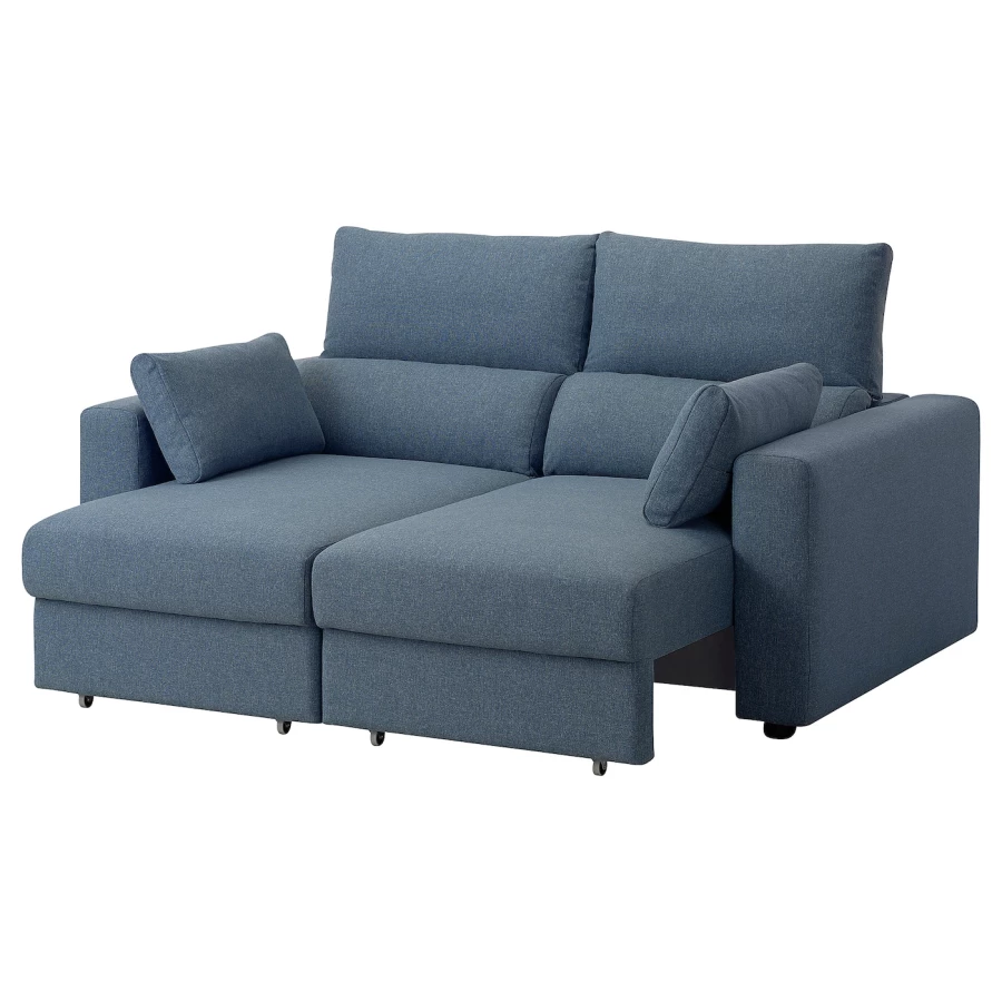 2-местный диван - IKEA ESKILSTUNA/ЭСКИЛЬСТУНА ИКЕА, 100х109х190 см, синий (изображение №2)