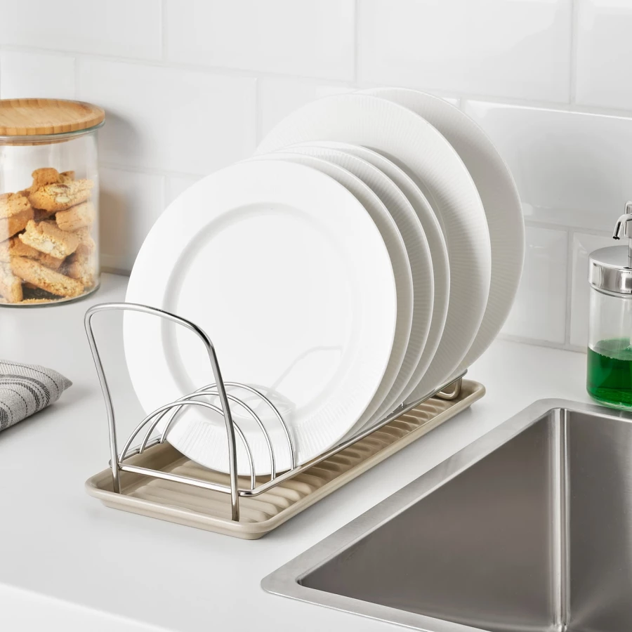 Сушилка для посуды - IKEA VÄLVÅRDAD/VALVARDAD, 35х15 см, бежевый, ВЭЛВОЛРДАД ИКЕА (изображение №4)