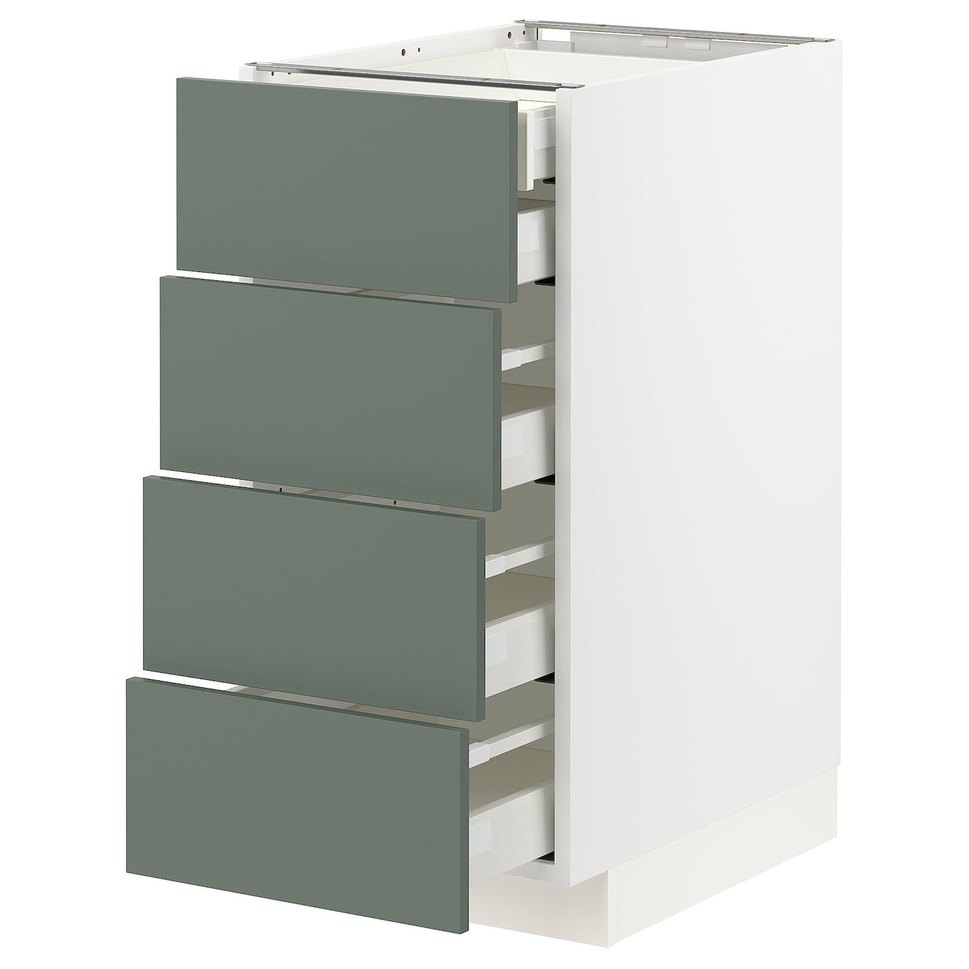 Напольный кухонный шкаф  - IKEA METOD MAXIMERA, 88x62x40см, белый/серо-зеленый, МЕТОД МАКСИМЕРА ИКЕА