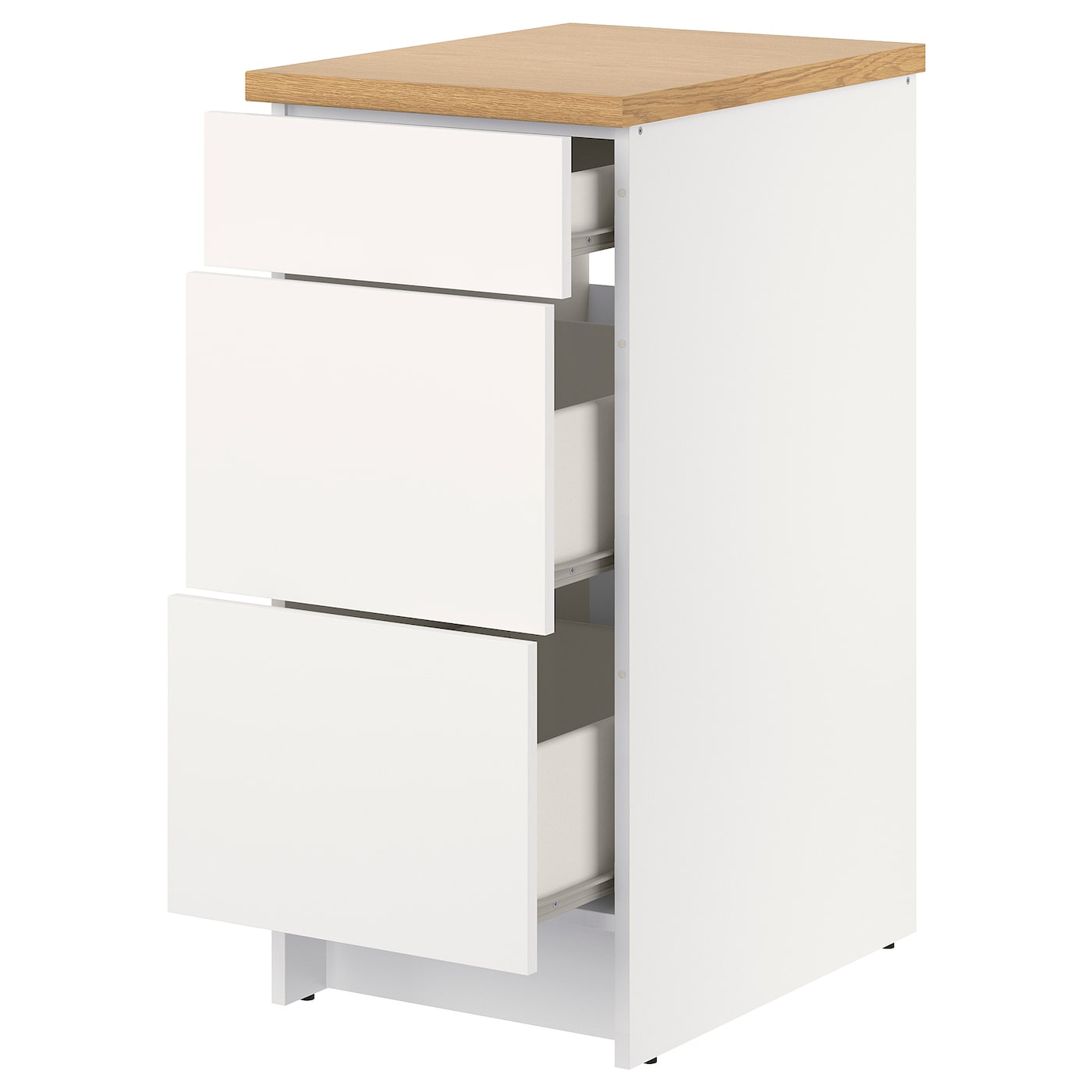 Базовый шкаф с выдвижными ящиками - IKEA KNOXHULT, 91x61x40см, белый, КНОКСХУЛЬТ ИКЕА