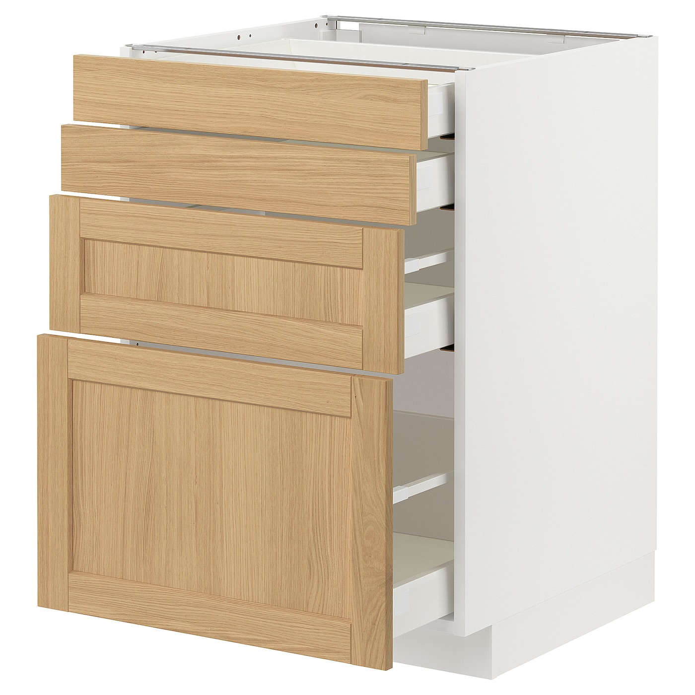 Навесной шкаф - METOD / MAXIMERA IKEA/ МЕТОД/ МАКСИМЕРА ИКЕА,  60х60 см, белый/ под беленый дуб