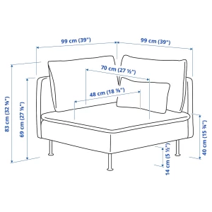 Второе фото. SÖDERHAMN Угловая секция ИКЕА