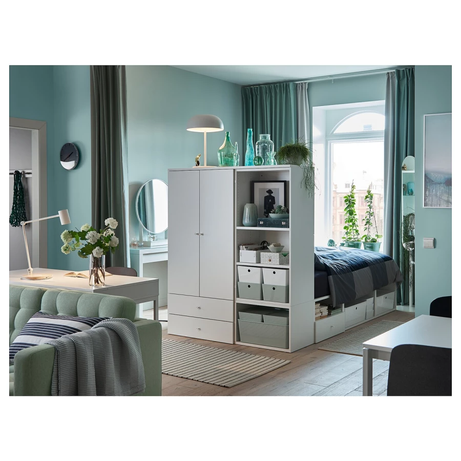 Комплект мебели д/спальни  - IKEA PLATSA, 43x244x140см, белый, ПЛАТСА ИКЕА (изображение №4)
