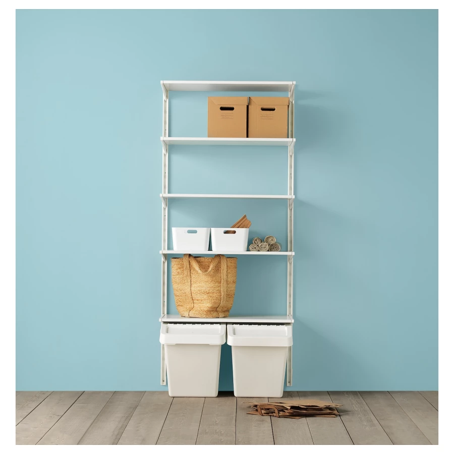 Коробка с крышкой - PAPPIS IKEA/ ПАППИС ИКЕА, 25х34х26 см, бежевый (изображение №2)
