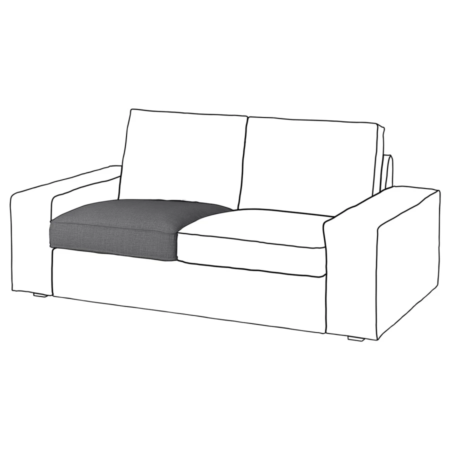 Внутренняя подушка сиденья для дивана - IKEA KIVIK/КИВИК ИКЕА, 70х21х74 см, черный (изображение №2)