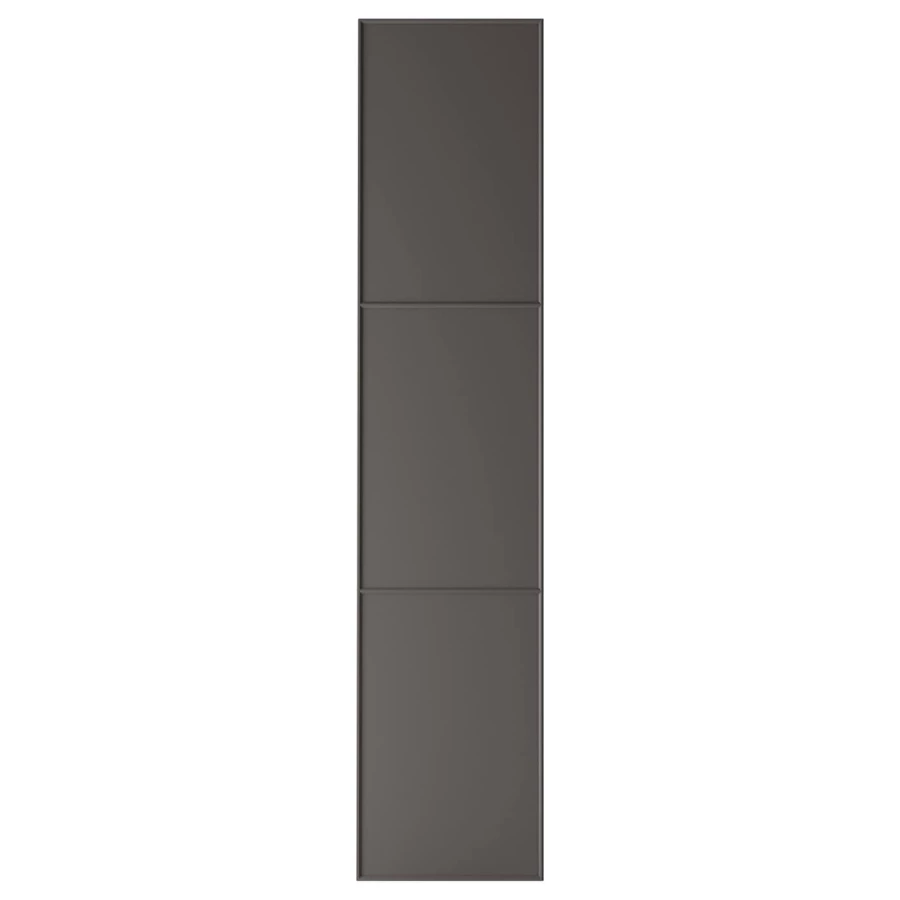 Дверь с петлями - IKEA MERÅKER/MARAKER/МАРОКЕР ИКЕА, 230х50 см, темно-серый (изображение №1)