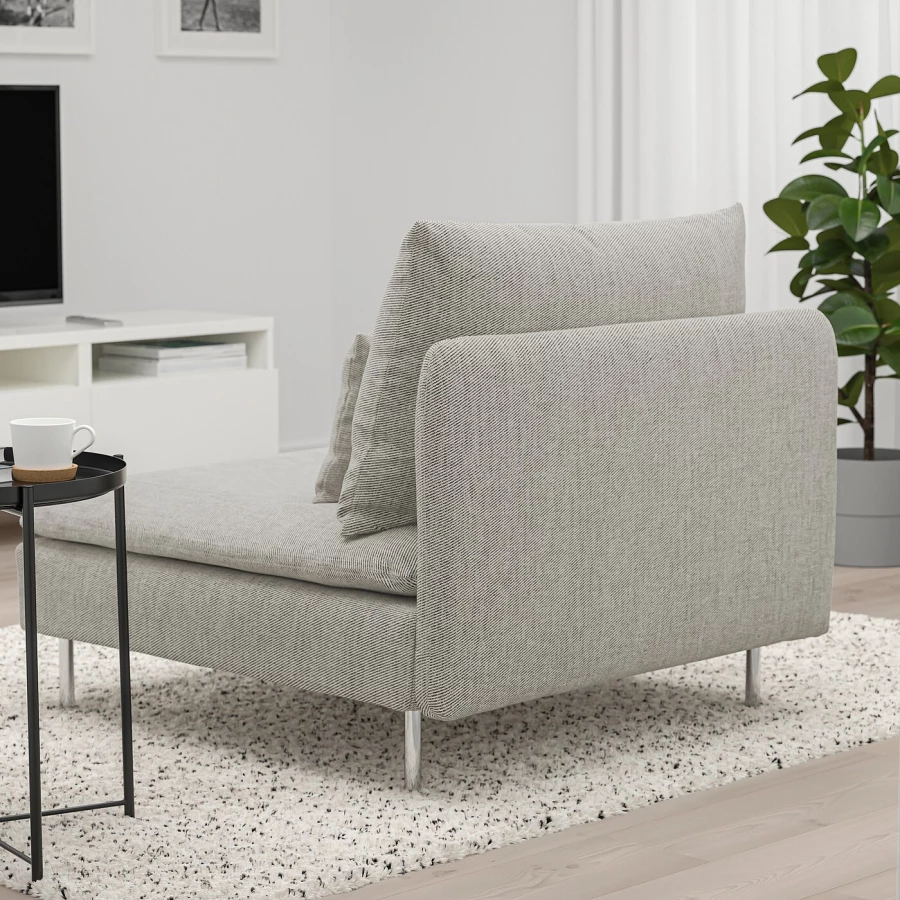 Кресло - IKEA SÖDERHAMN/SODERHAMN, 93х99х83 см, серый, СЁДЕРХАМН ИКЕА (изображение №3)