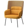Кресло с подголовником - IKEA BINGSTA, 101х70 см, оранжевый/светло-коричневый, ИКЕА