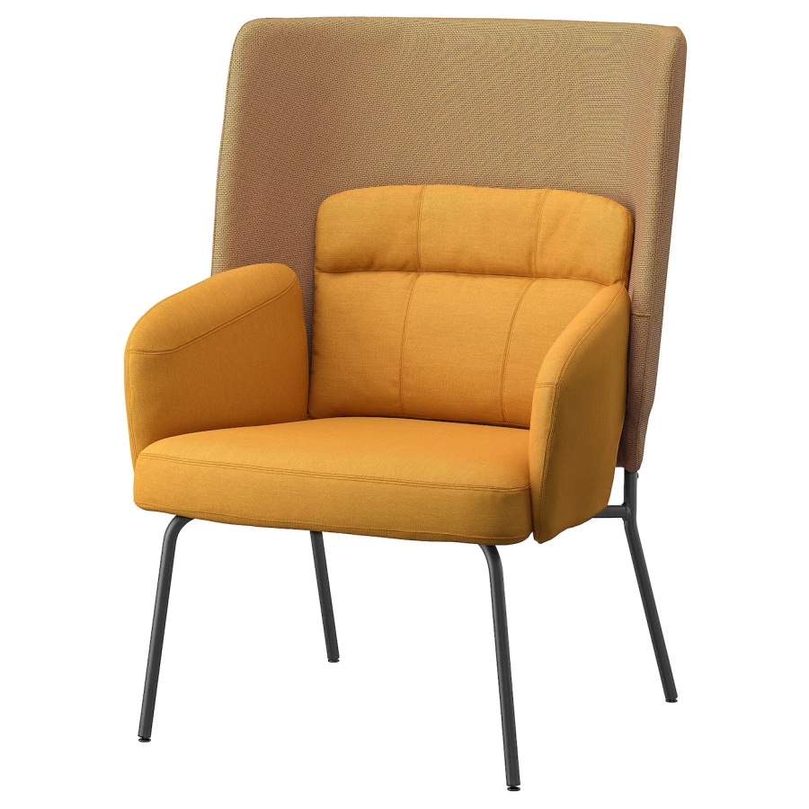 Кресло с подголовником - IKEA BINGSTA, 101х70 см, оранжевый/светло-коричневый, ИКЕА (изображение №1)