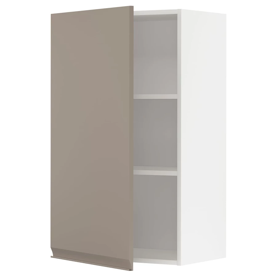 Навесной шкаф с полкой - METOD IKEA/ МЕТОД ИКЕА, 100х60 см, белый/светло-коричневый (изображение №1)