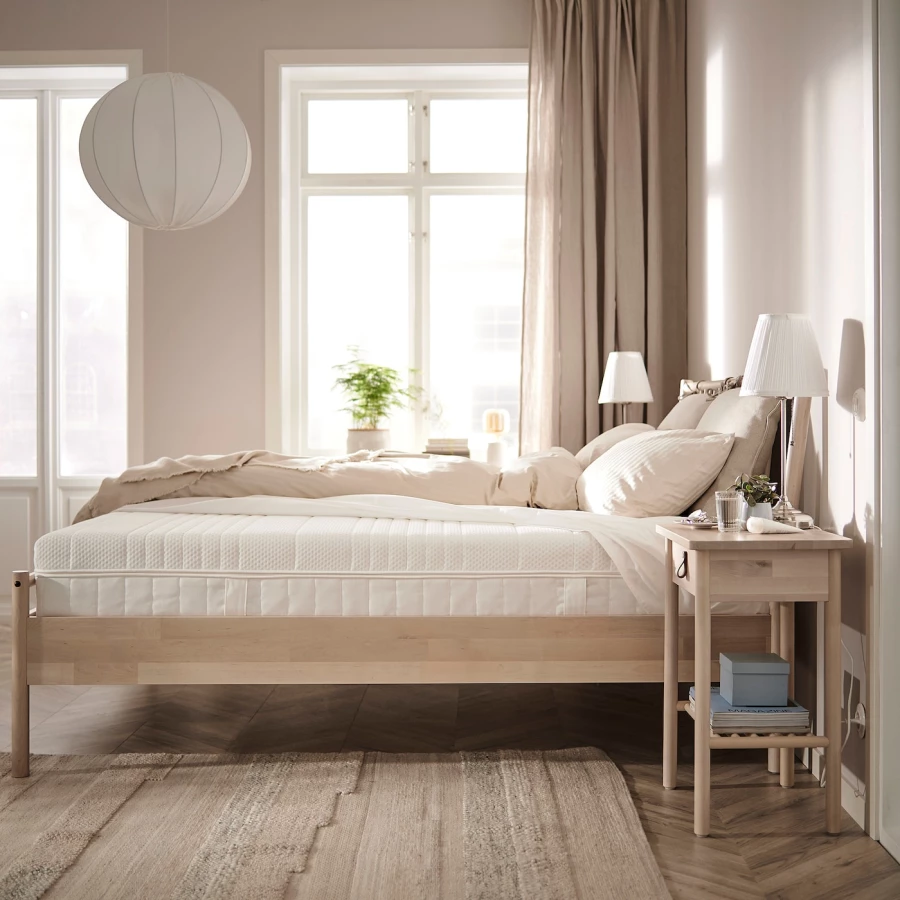 Матрас для двуспальной кровати - ÅNNELAND IKEA/ ОННЕЛАНД ИКЕА, 180х200 см, белый (изображение №2)