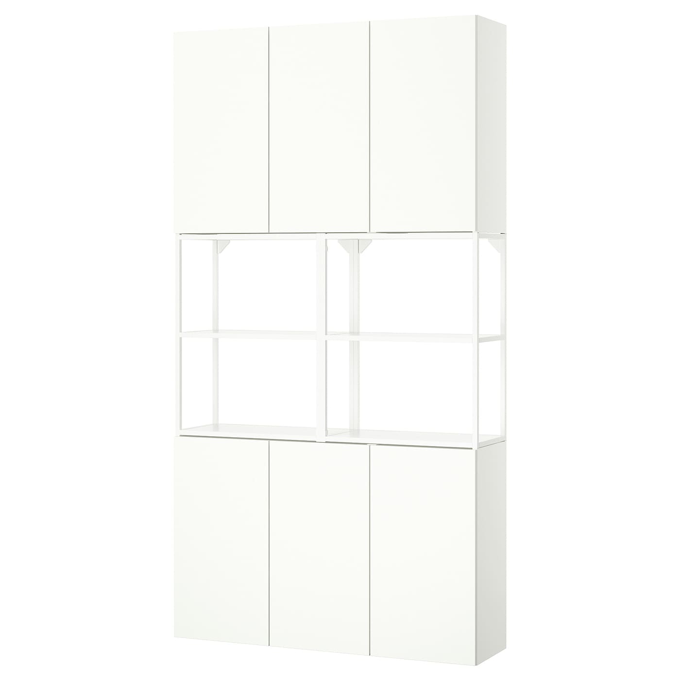 Книжный шкаф -  ENHET IKEA/ ЭНХЕТ ИКЕА, 225х120 см, белый