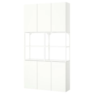 Книжный шкаф - ENHET IKEA/ ЭНХЕТ ИКЕА, 225х120 см, белый