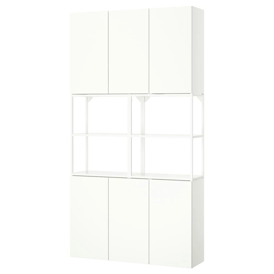 Книжный шкаф -  ENHET IKEA/ ЭНХЕТ ИКЕА, 225х120 см, белый (изображение №1)