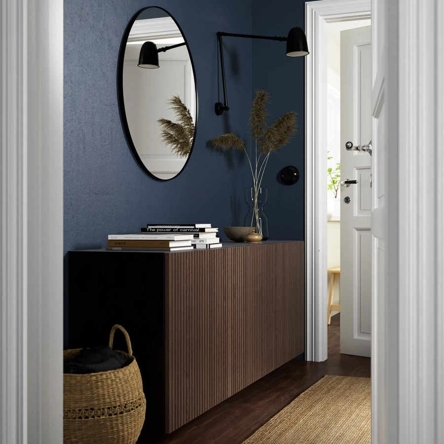 Навесной шкаф - IKEA BESTÅ/BESTA, 180x42x64 см, коричневый, БЕСТО ИКЕА (изображение №4)