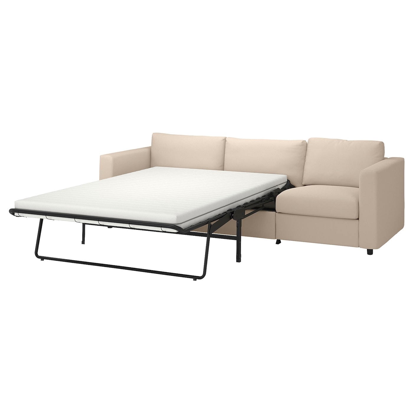 3-местный диван-кровать - IKEA VIMLE, 98x261см, бежевый, ВИМЛЕ ИКЕА