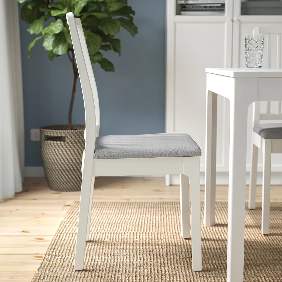 Стол и 8 стульев - IKEA EKEDALEN/ЭКЕДАЛЕН ИКЕА, 180х240x90 см, белый/серый (изображение №6)