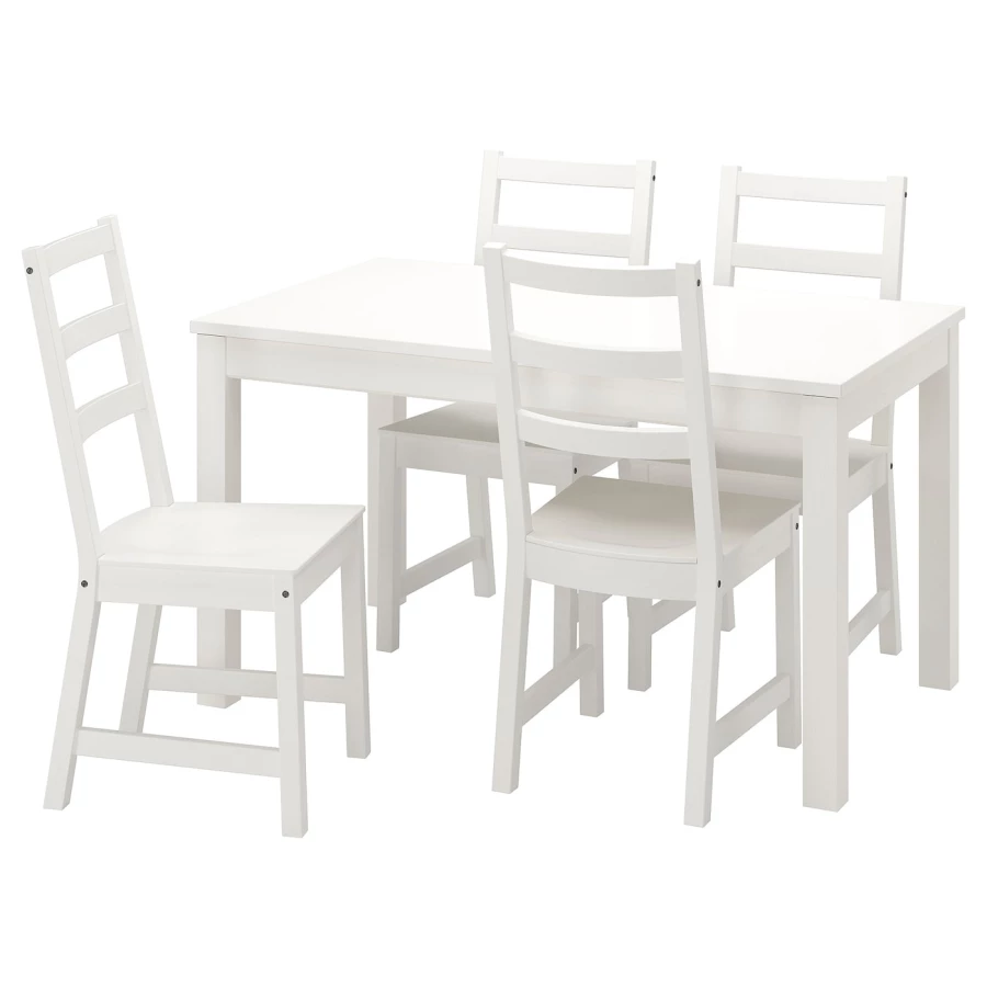 Обеденный набор - LANEBERG/NORDVIKEN IKEA/ ЛАНБЕРЕГЕ/НОРДВИКЕН ИКЕА, 190х130х80 см, белый (изображение №1)